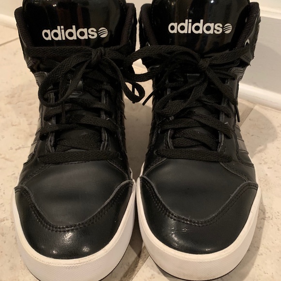 adidas | Shoes | Adidas Midhigh Top Black On Black With Cheetah Black On  Black Accent | Poshmark